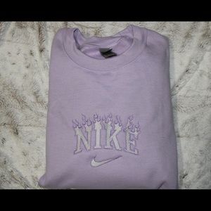 Nike inspired flame crew neck